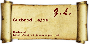 Gutbrod Lajos névjegykártya
